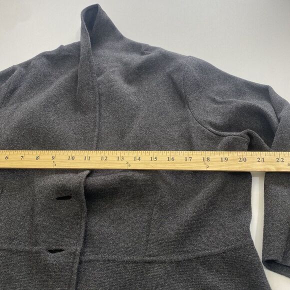 Alfani Womens Sweater Jacket Size 2X Gray Cotton Buttons Front Comfort Pre Owned - Picture 10 of 14